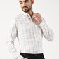 MEN PRINTED SMART FIT SHIRT WITH SPRADE COLLAR