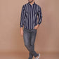 Buy-Ravinik-Men-Barcode-Slim-Fit-Stripe-Classic-Collar-Cotton-Blue-Shirt-Online-India